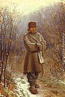 Ivan Nikolaevich Kramskoy Famous Paintings - Meditator
